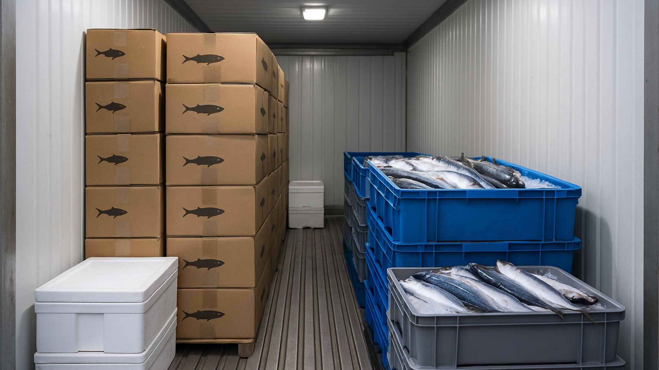 freezer storage trailer for seafood