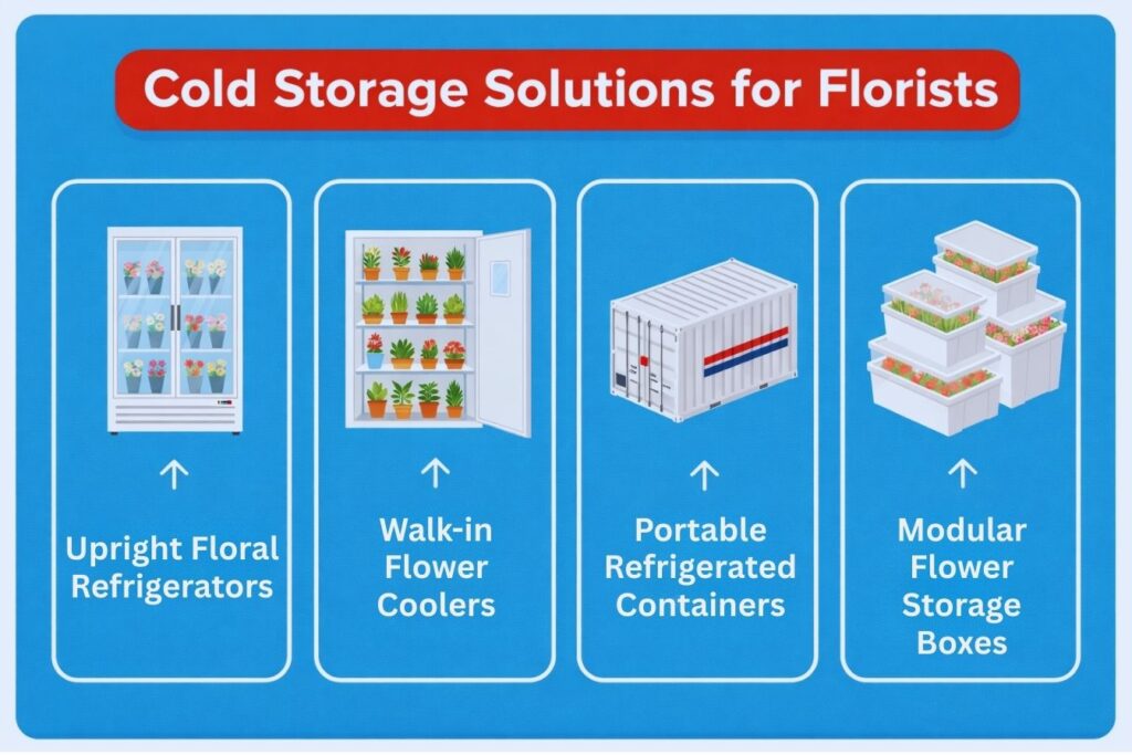 Cooling Process Roses Storage Best Temperature To Store Flowers for Florists - Dry Box Cold Storage