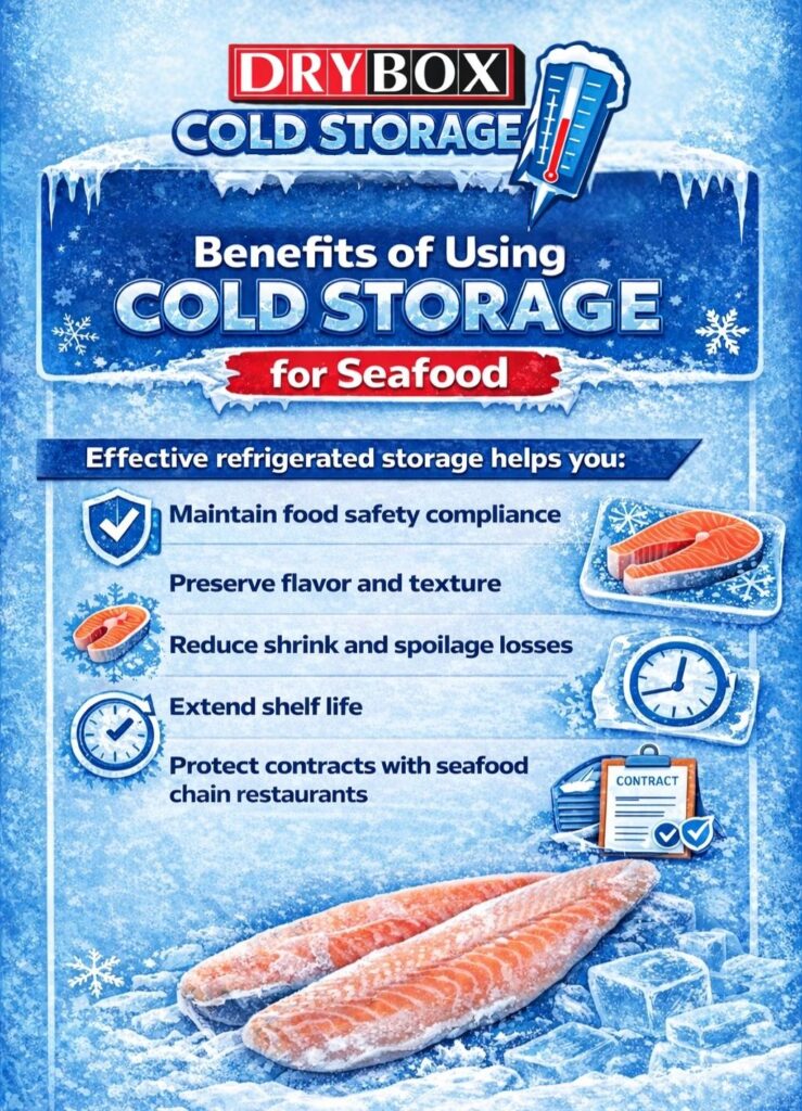 Benefits of Using Cold Storage for Seafood graphic